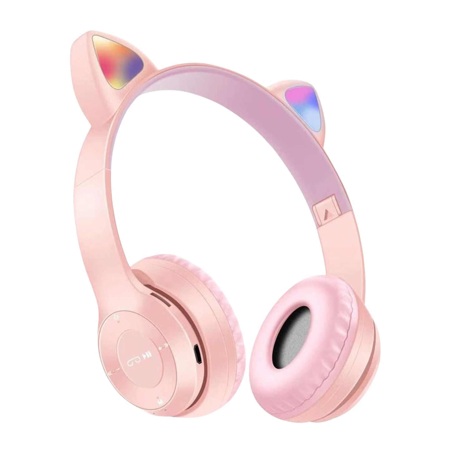 P47M Cute Cat Ear Shape Luminous Bluetooth Wireless Headphone